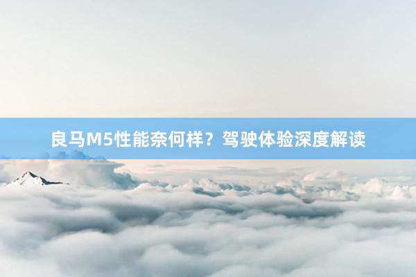 良马M5性能奈何样？驾驶体验深度解读